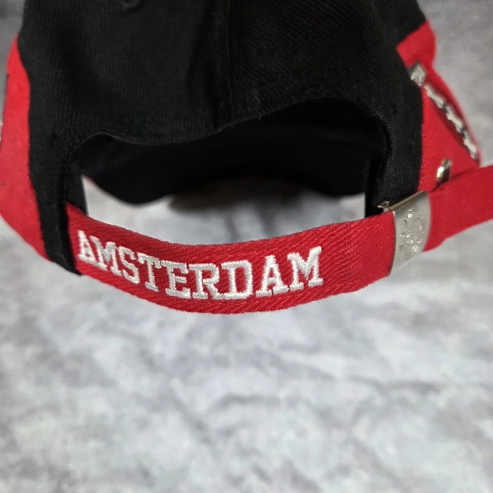 Ajax Amsterdam Soccer Unisex Black & Red Baseball Cap One Size Adjustable